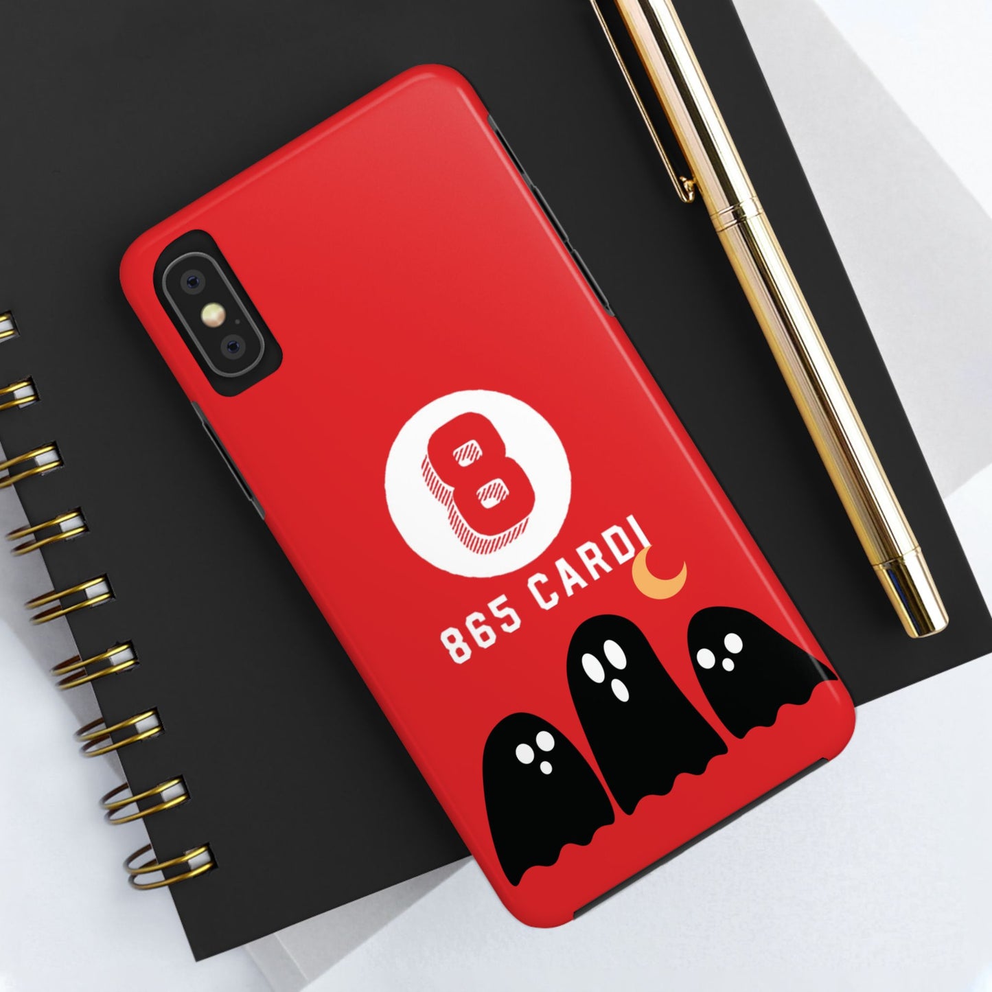 Red 865Carti Ghost slim phone case