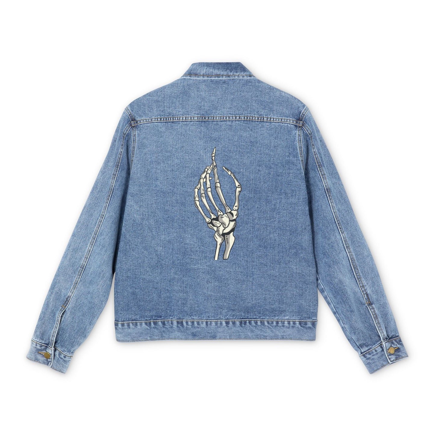 865Cardi skeleton hand Denim Jacket