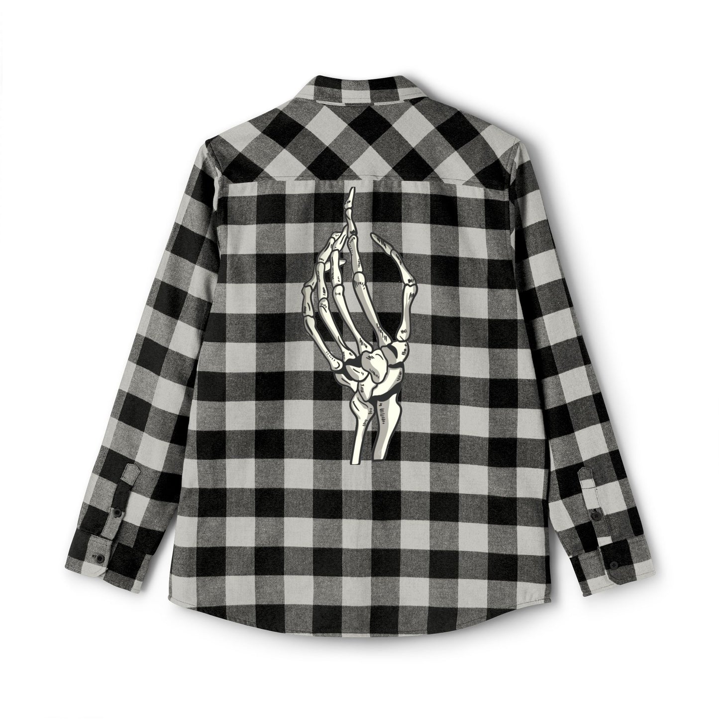 865Cardi Skeleton hand Flannel Shirt